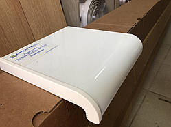 Підвіконник білий Глянсовий із круглим капіносом! 300 мм