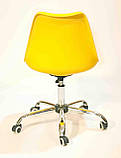 Крісло на колесах Milan office (Мілан) жовтий 14, сидіння з подушкою, фото 5