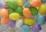 Яйца декоративные пластиковые цветные - пасхальный декор