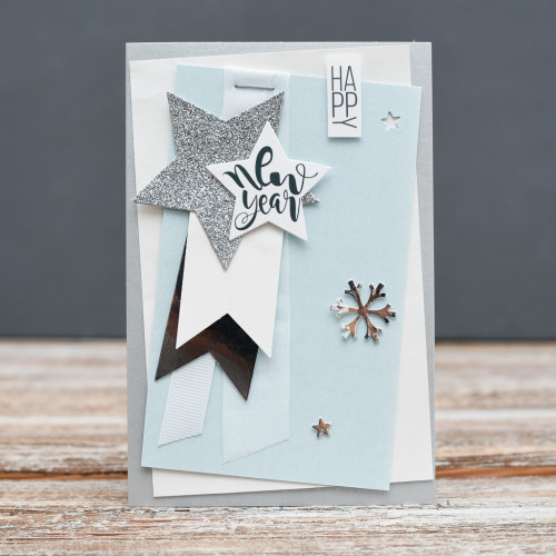 Вітальна листівка ручної роботи Happy New Year подарунок, фото 1