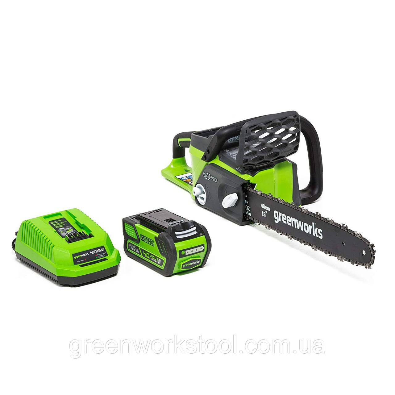 Акумуляторна ланцюгова пила GreenWorks G-MAX 40V 16-inch DigiPro GD40CS40K4 (20312)