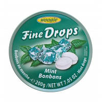 Леденцы Woogie Fine Drops Mint Bonbons мятные, 200 гр.