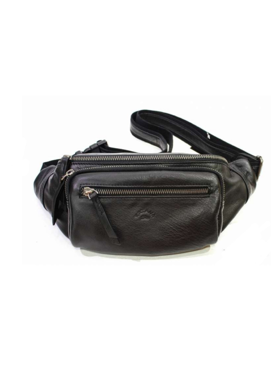 Бананка на пояс чоловіча з натуральної шкіри молодіжна містка містка якісна з натуральної шкіри, фото 1