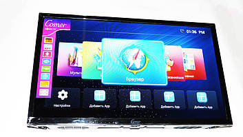 LCD LED Телевізор Comer 24" Smart TV, WiFi, 1Gb Ram, Rom 4Gb, T2, USB/SD, HDMI, VGA, Android 4.4