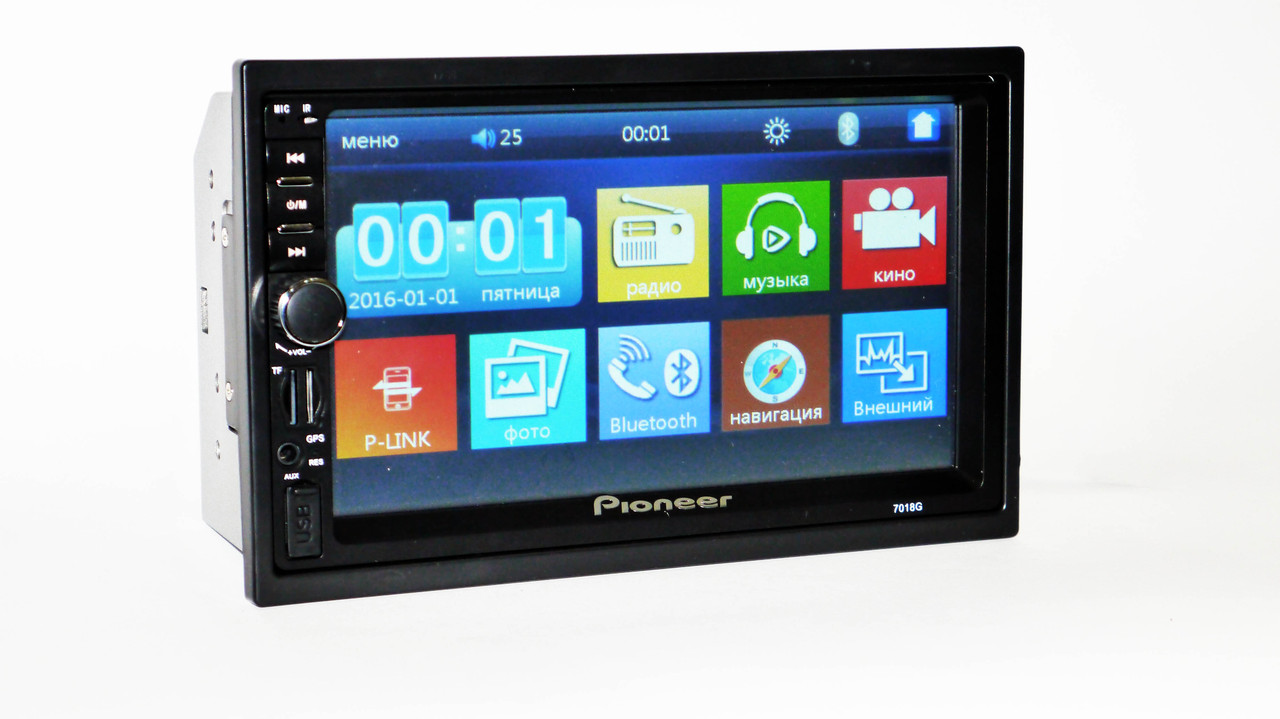 2din 7018G GPS Магнітола 7" Екран + AV-in + пульт (коротка база)