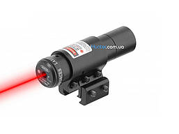 Лазерний целеуказатель червоний лазер 5 мВт під кріплення 11 мм ластівчин хвіст 21 мм планка Вівера Пикатинни