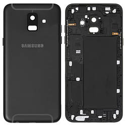 Задня панель корпусу (кришка акумулятора) для Samsung Galaxy A6 (2018) A600F Dual Чорний