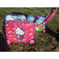 Дитяча валіза каталка Hello Kitty. Дитячі чемодани на колесах Кітті. Чемодан каталка Кітті.