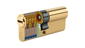 Циліндр KALE 164 BNE 62 мм (31х31) латунь, підвищеної секретності ключ/ключ