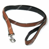 CoLLar SOFT Кожаный поводок для собак без украшений (коричневый) длина - 122 см, ширина - 13 мм