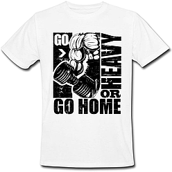 Чоловіча футболка Go Heavy Or Go Home (біла)