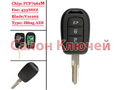 Ключ Renault 3 кнопки PCF7961 Hitag 4A 433Mhz лезо VAC102