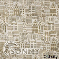 Рулонные шторы для ОКОн в закрытой системе Sunny с плоскими направляющими - ПЛАСТИК, ткань Old City