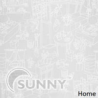 Рулонные шторы для ОКОн в закрытой системе Sunny с плоскими направляющими - ПЛАСТИК, ткань Home