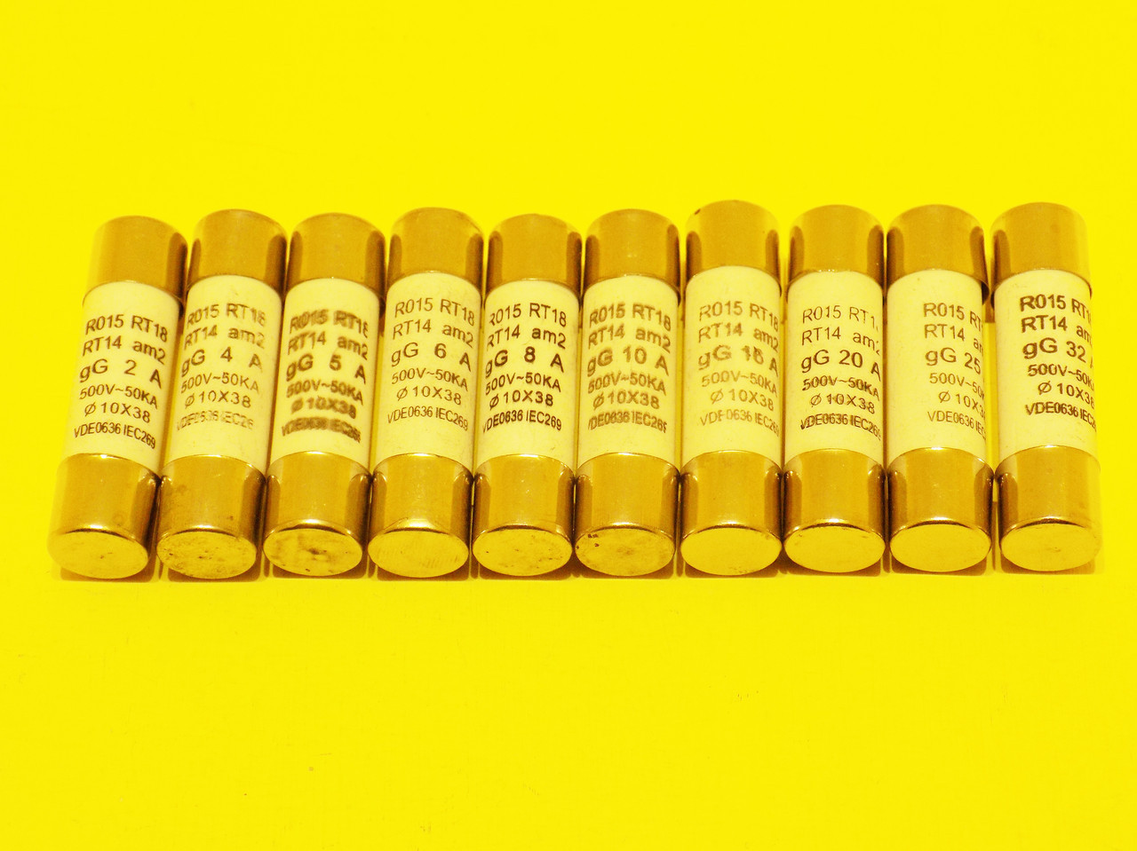 Запобіжник 10*38мм 380-500 вольт 10А, фото 1