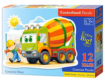 Дитячі максі пазли Бетономішалка на 12 елементів.
