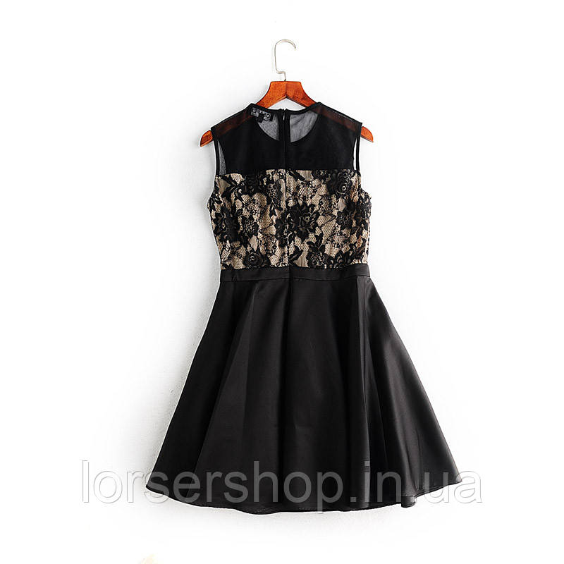 Элегантное черное вечернее платье с изысканным кружевом, изумительной вышивкой и бисерными деталями в наличии - фото 3 - id-p854851395