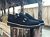 Туфлі броги чоловічі Monki чорні натуральна замша, фото 4