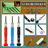 Lvs Screwdriver 4-in-1 DIY Kit - универсальная отвертка с набором сменных насадок. Оригинал.