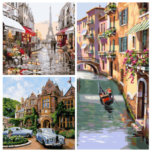 Картины по номерам купить недорого: панорамы Украины и городов мира ...