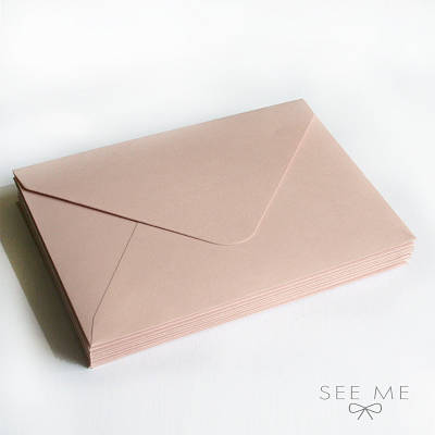 Конверт 205x140 мм, колір тілесно-рожевий (cipria rose), КОМПЛЕКТ 10 шт.