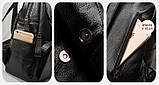 Рюкзак міський жіночий шкіряний (сірий), фото 6