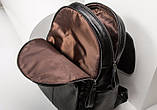 Рюкзак міський жіночий шкіряний (сірий), фото 8
