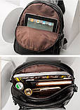 Рюкзак міський жіночий шкіряний (сірий), фото 9