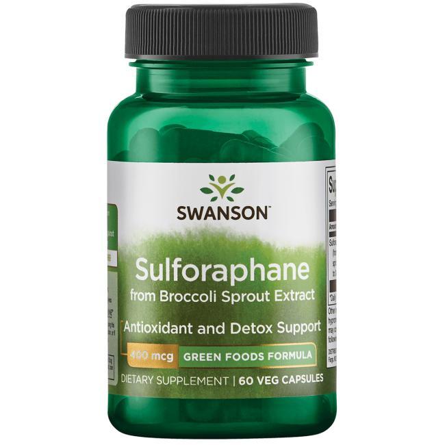 Swanson Sulforaphane Сульфорафан із броколі - 100% натуральний 400 мкг, 60 капсул
