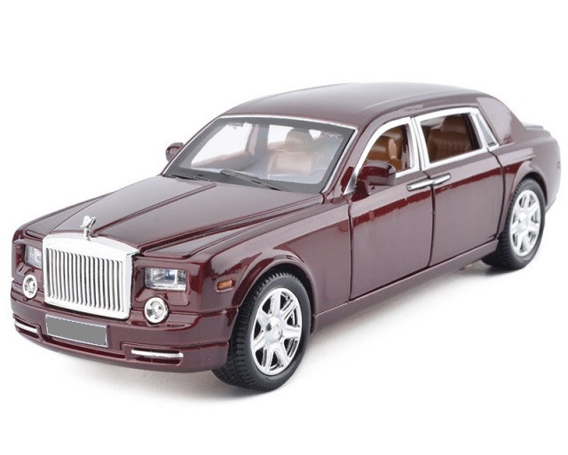Металева машинка Ролс-Ройс. Автопром 7687 Rolls-Royce. Світло. Звук. Відкриваються двері, капот, багажник Чер