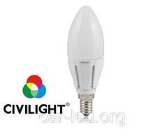 LED лампа E14 CIVILIGHT (Сивилайт) 6W 2700K (470 lm) DC37 K2F40T6 dimmable