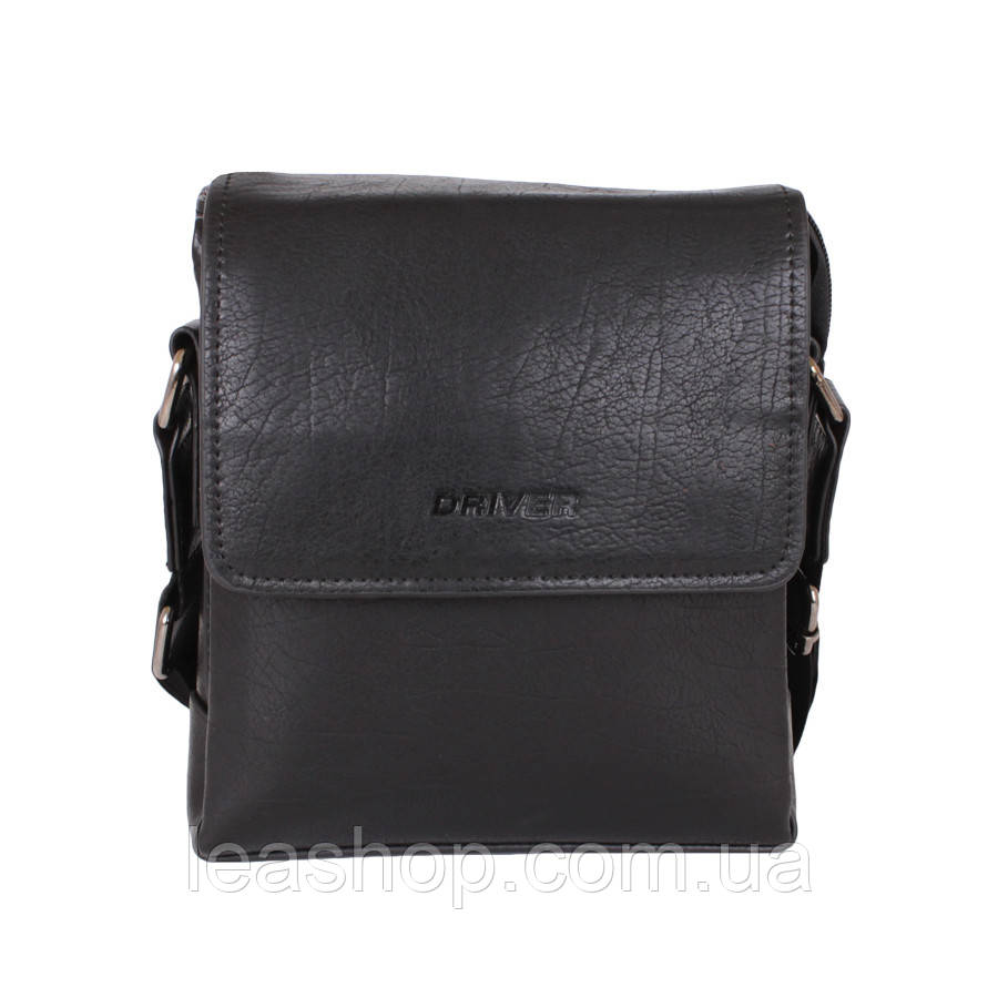 Барсетка зі штучної шкіри de esse DR19631-2 Чорна, фото 1