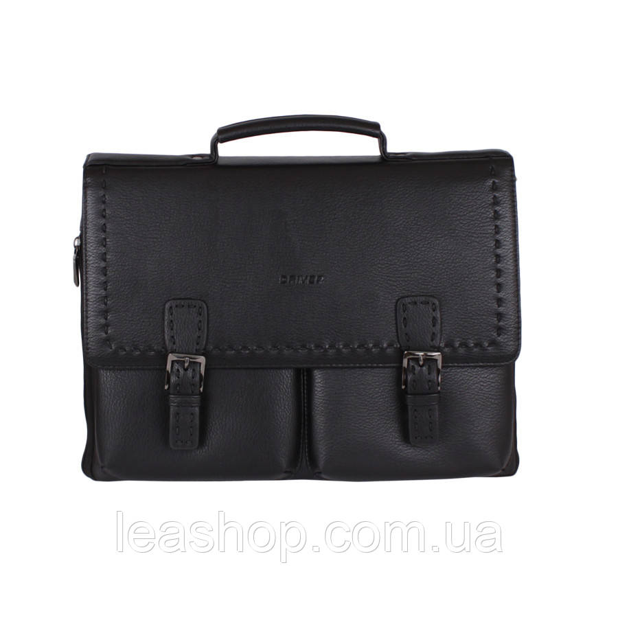 Портфель зі штучної шкіри de esse DR19045-8 Чорний