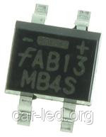 Діодний випрямлячий міст MB8S (0,8A; 800V) GALAXY