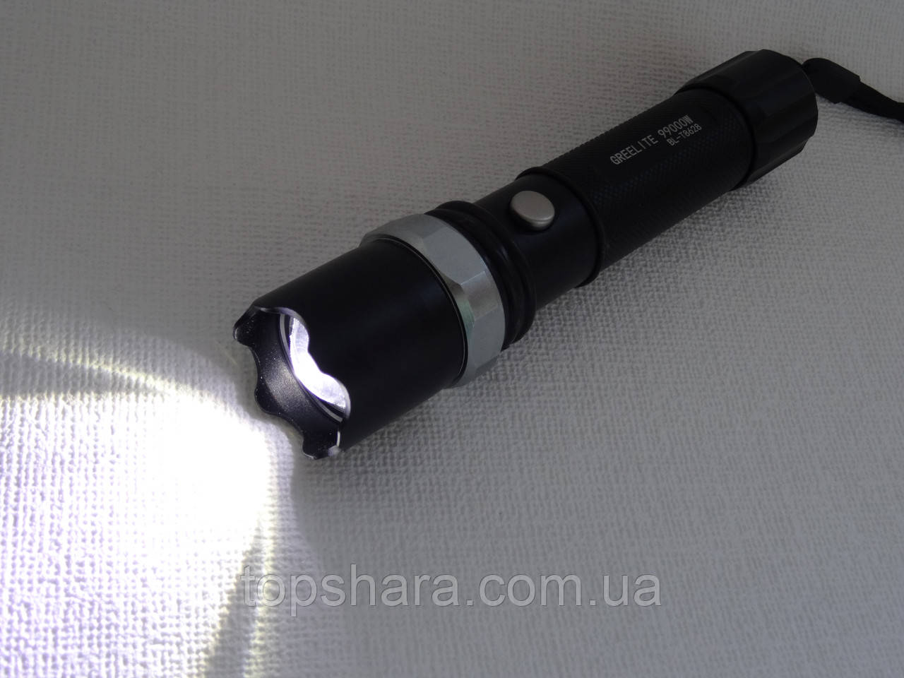 Ручний ліхтарик Police BL-8628 Gree lite 99000W кріплення на велосипед, фото 1