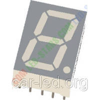 Червоний семісегментний LED-індикатор FYS-5012 BS-21 (12,6 x 19) 1-розрядний FORYARD (загальний анод)