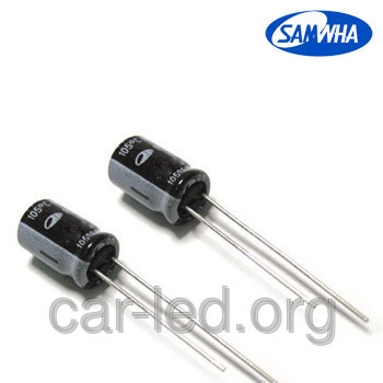 220mkf - 35v  RD 8*11,5  SAMWHA, 105°C, фото 1