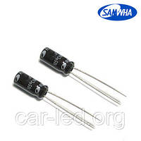 10mkf - 50v  RD 5*11  SAMWHA, 105°C