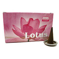 ПАХОЩІ БЕЗОСНОВНОЕ Darshan Lotus Incense Cones (10 конусів/УП) з ароматом Троянди, Аюрведа Здесь