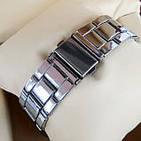 Класичні жіночі кварцові наручні годинники Rolex сріблястого кольору зі стразами, сріблястий циферблат, фото 4