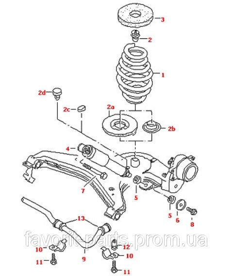 Пружина задней подвески усиленные VW T4 90-03 AUTOTECHTEILE 5110.09 - фото 2 - id-p91333540