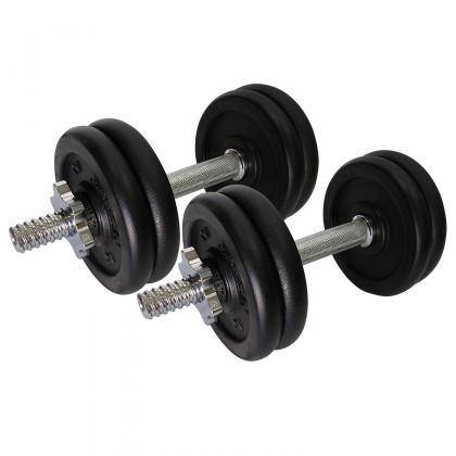 Гантелі металеві розбірні з покриттям розбірні гантелі для силових тренувань Newt Home 2 шт по 10 кг, фото 3