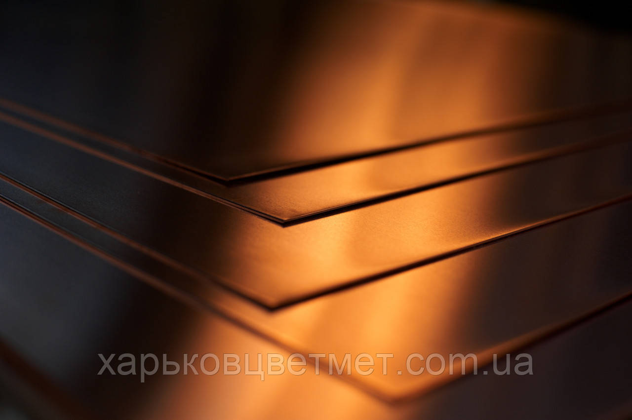 Лист мідний м'який, товщина 2,0 мм (розмір 600мм х 1500мм)