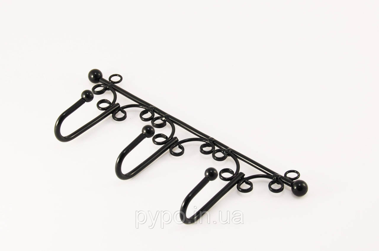 Вішалка-гачки Fibona "Метелик" (три зачепи) 7х18х2,5 см, фото 1