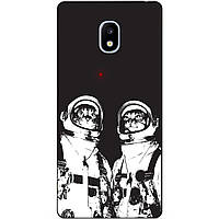 Силіконовий чохол для Samsung J3 2017 J330 Коти космонавти