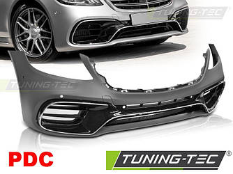 Передній бампер Mercedes W222 (2018+) тюнінг рестайлінг стиль S63 AMG
