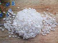 Полубусины перламутровые, "Овал" 8х6 мм, цвет белый, 10 грамм ( 100-110 шт).