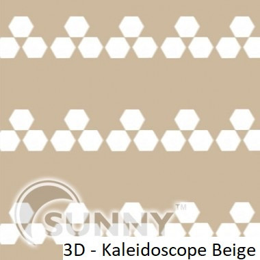 Рулонні штори для вікон День Ніч в закритій системі Sunny з П-подібними направляючими, тканина 3D-Kaleidoscope., фото 1