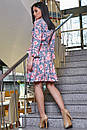 Легке принтове повітряне жіноче плаття з рукавом-воланом (42-48), доставка по Україні, фото 3