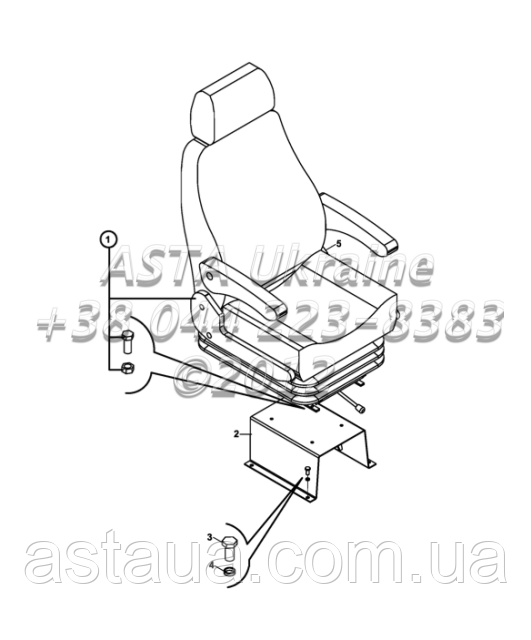 Кресло водителя на Hidromek 102B - фото 1 - id-p91346555